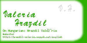 valeria hrazdil business card